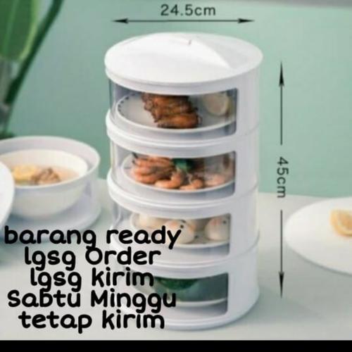 Foto Produk tempat makan 4 susun /tudung saji 4 susun ato rak makanan 4 tingkat dari victorcharlie