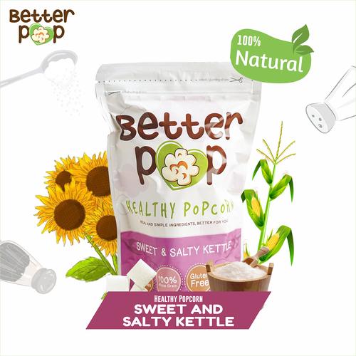 Foto Produk BetterPop Sweet & Salty Kettle Popcorn Single Pack dari BetterPop Popcorn