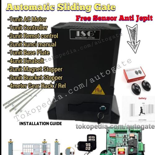 Foto Produk Automatic Sliding Gate 1000kg Mesin Pintu Gerbang Remot Otomatis - 1000kg Hitam dari SURYA KENCANA TEHNIK