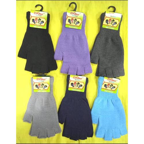 Foto Produk 12 Pasang Sarung Tangan Rajut Setengah Jari Polos Warna dari reynaldo-tan