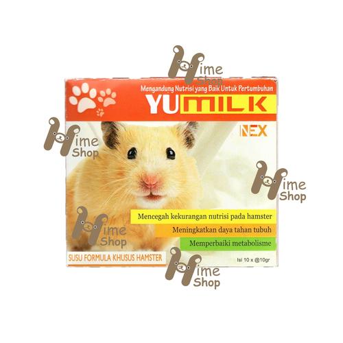 Foto Produk YU MILK Susu Bubuk Hamster Box 10 Sachet x 10gr Vitamin Sehat Snack - EXP 2023-02 dari Hime petshop