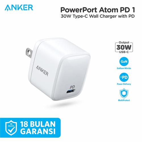 Gambar Anker PowerPort Atom PD 1 - Europe Gray+White A2017GD1 dari Anker Official Bandung Kota Bandung Tokopedia