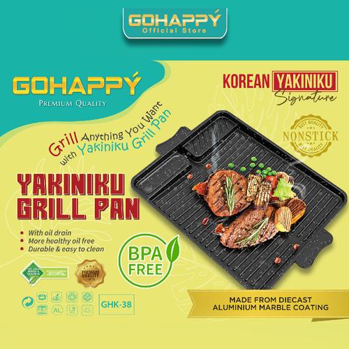 Foto Produk YAKINIKU Double Multi Grill Pan (TEFLON MARBLE ANTI LENGKET) - Yakiniku GHK38 dari UNIKEY