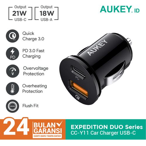Foto Produk Aukey Car Charger CC-Y11 with PD + QC 3.0 - 500476 dari AUKEY