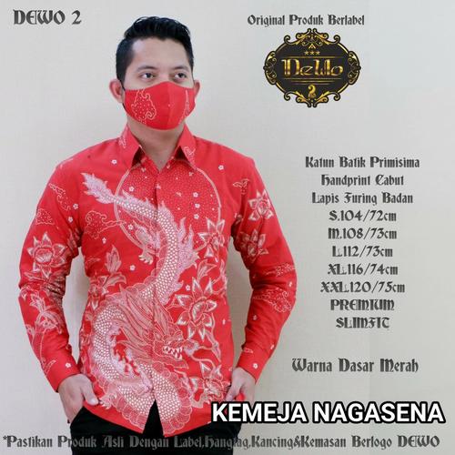 Foto Produk kemeja batik nagasena merah slimfit premium dari Jivan Batik