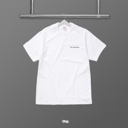 Good Time Font Logo Tee White 