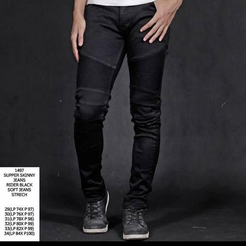 Celana panjang jeans pria bikers 29 