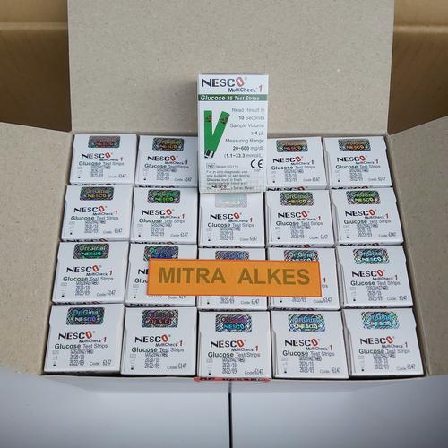Gambar Strip gula darah nesco / strip glucose nesco / stik gula darah nesco dari MITRA  ALKES undefined Tokopedia