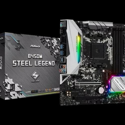 Foto Produk ASRock B450M Steel Legend (AM4, AMD Promontory B450, DDR4, USB3.1) dari distributorkomputer