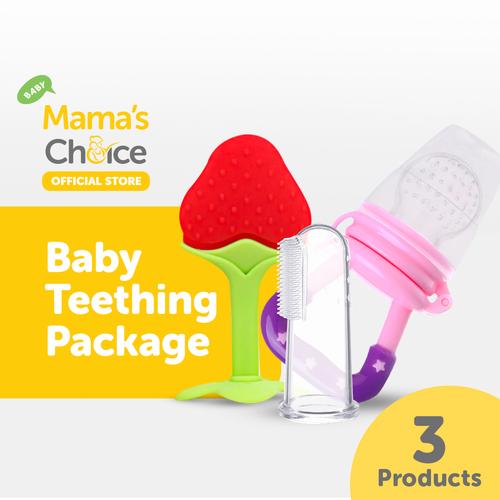 Foto Produk Mama's Choice Baby Teething Package - Paket Persiapan Tumbuh Gigi - Strawberry dari MamasChoiceID
