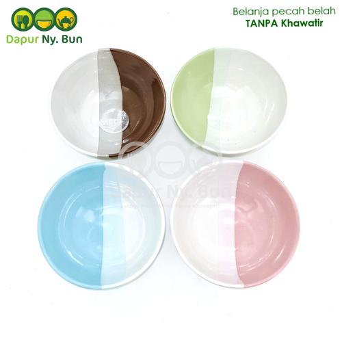 Foto Produk Mangkok Nasi Besar Two Tone / 2 Warna Ukuran 6 Inch dari Dapur Ny.Bun
