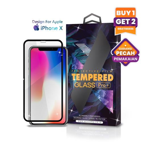 Foto Produk Tempered Glass iPhone X Full Cover Black - Premium Glass Pro dari Glass Pro Indonesia