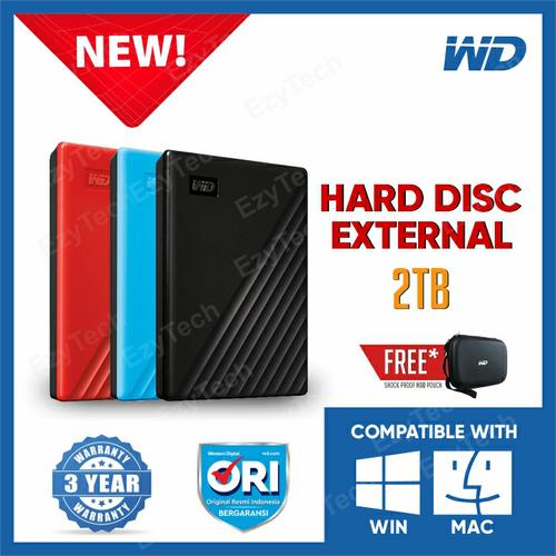 Gambar WD My Passport 2TB - HDD / HD / Hardisk / Harddisk External Eksternal - Hitam dari EzyTech_Archived undefined Tokopedia