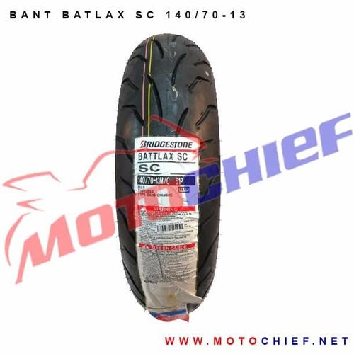 Foto Produk Ban Bridgestone Battlax 140/70-13 SC Bias Tubeless Nmax Rear Belakang dari Motochiefdotnet