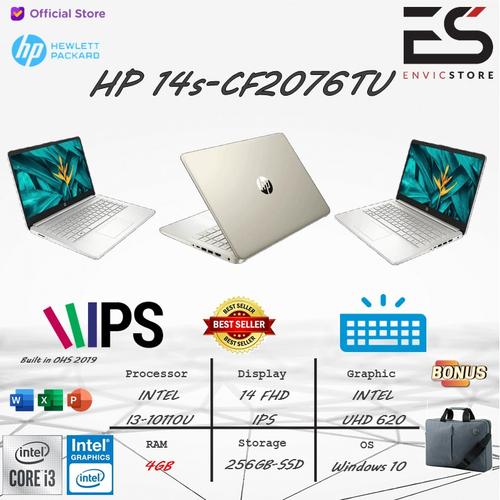 Foto Produk LAPTOP HP 14s i3 10110U 4GB 256GB-SSD WIN 10+OHS 2019 14 INCH-FHD IPS - GOLD dari EnVicStore