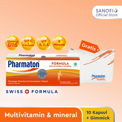 Foto Produk Pharmaton Formula Multivitamin 10s Free Exclusive Pouch Pharmaton dari Sanofi Official Store