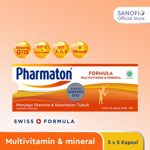 Foto Produk Pharmaton Formula 25s - Multivitamin Suplemen untuk menjaga stamina dari Sanofi Official Store