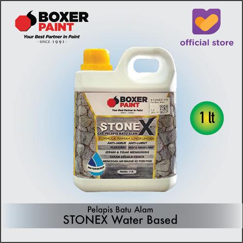 Gambar Cat Batu Alam STONEX Water Based (1 lt) - Clear/ Trnspran dari Toko Cat Boxer Paint undefined Tokopedia