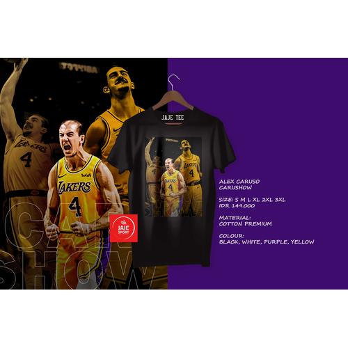 Jual KAOS BASKET NBA ALEX CARUSO CARUSHOW V1 LA LAKERS JAJE TEE