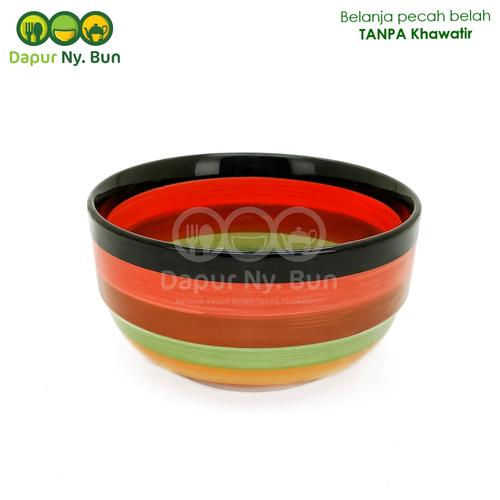 Foto Produk Mangkok Nasi Kecil Bulat Motif PELANGI Ukuran 4,5 Inch/Mangkuk Sup dari Dapur Ny.Bun