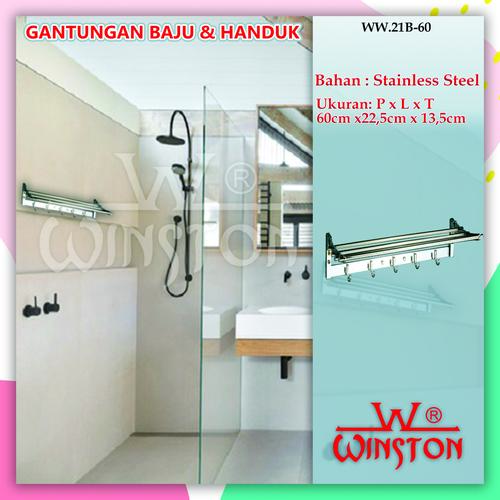 Foto Produk Rak Handuk /Gantungan Baju Handuk Dasi Stainless Winston WW 21B-60 dari WINSTON SUKSES ABADI