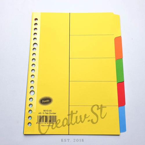 Foto Produk Pembatas Binder Loose Leaf Cardboard Divider Bantex A5 B5 8610 8607 - A5 - 8610 dari Creativ Stationery