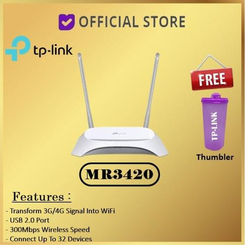 Foto Produk TP-Link TL-MR3420 : TP LINK 3G/4G - TPLink WiFi Wireless N Router dari DUNIA COMPUTER & SERVICE