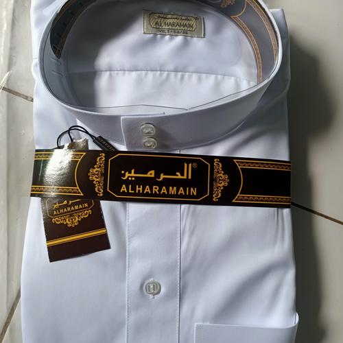 Foto Produk Gamis haramain impor viet polyster putih -jubah pria haramain polyster - Putih, 54/24 dari garasi muslim 03