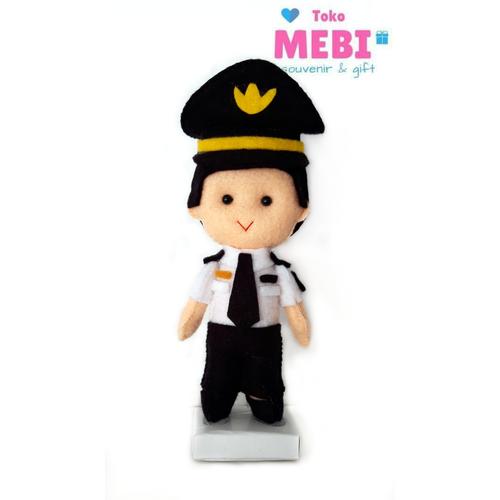 Gambar Boneka Flanel Pilot uk.15cm dari Toko Mebi Kota Yogyakarta Tokopedia