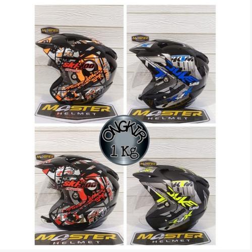 Foto Produk HELM DUA KACA MURAH HELM DOUBLE VISOR MURAH HELM DEWASA MURAH - duke blue dari Master Helmet