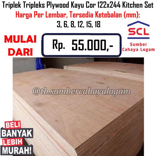 Jual Triplek Tripleks Plywood Kayu Cor 122 x 244 Kitchen Set Berbagai Tebal 3 mm Kota