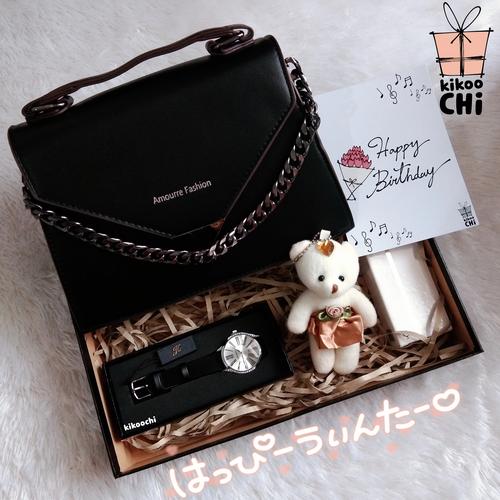Foto Produk Kikoochi Japanese Gift Box 3 - Hadiah Kado Ulang Tahun Wanita Istri - Hitam dari kikoochi