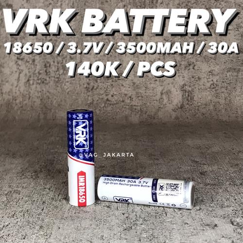 Gambar VRK BATTERY 3500MAH 30A 18650 BATERAI VRK (AUTHENTIC) dari VAPE AND GO Jakarta Barat Tokopedia