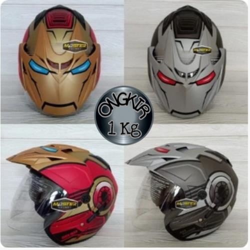 Foto Produk HELM DOUBLE VISOR MOTIF MARVEL IRONMAN HELM DEWASA MURAH - Red Dof dari Master Helmet