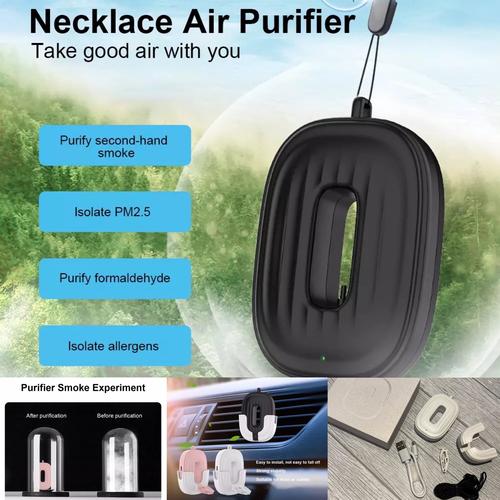 Foto Produk Portable Ionic Necklace Air Purifier PM2.5 HEPA - Car Air Purifier - Putih dari hobbygaming