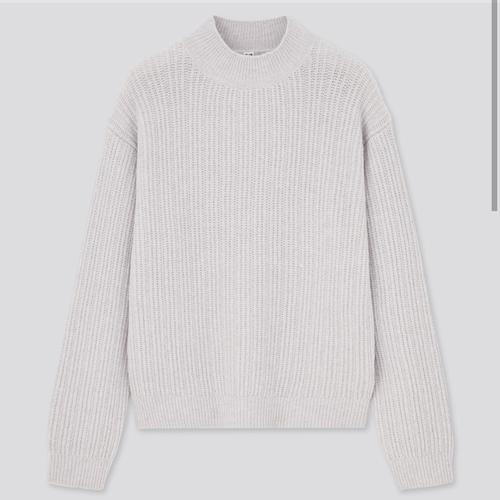 3d Knit Souffle Uniqlo Souffle Yarn Mock Neck Sweater Men's 3D