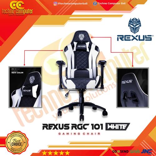 Gambar Kursi Gaming REXUS RGC-101 V2 - 4D ArmRest - Putih dari Techno Computer Bali Kota Denpasar Tokopedia