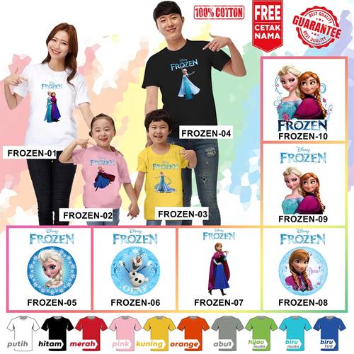 Foto Produk KAOS / BAJU ANAK FROZEN 40 MOTIF (FREE TULISAN/NAMA) dari KaosEry
