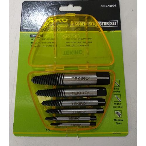 Foto Produk TAP BALIK SET 6 PCS / ALAT PEMBUKA BAUT RUSAK SCREW EXTRACTOR 6 PCS dari Ali baba. Com