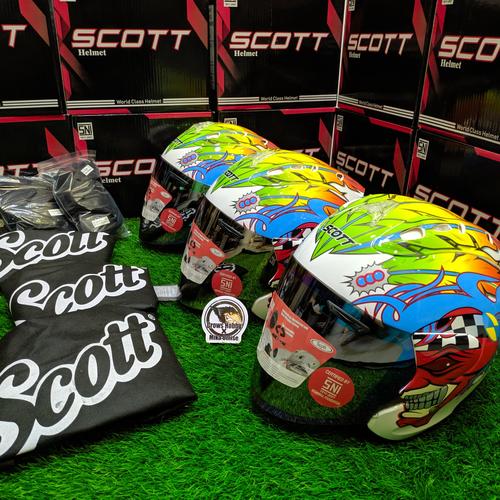 Foto Produk Helm scott copy ram 4 bukan TSR pn4 dari mika omise