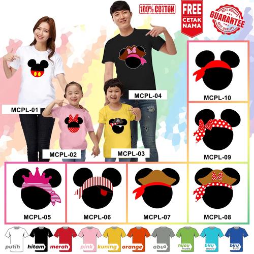 Foto Produk Kaos / Baju MICKEY MINNIE COUPLE ANAK BANYAK MOTIF (FREE NAMA) dari KaosEry