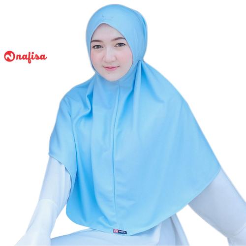 Foto Produk Nafisa At Home Premium | Hijab Non Pet Kaos Premium | Khimat Pet Antem - Bark Silver, M dari Nafisa
