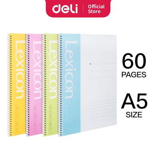 Foto Produk Deli Loose-Leaf Buku Notebook spiral A5 60 lembar 7683 - A5 60 LEMBAR dari Deli Stationery