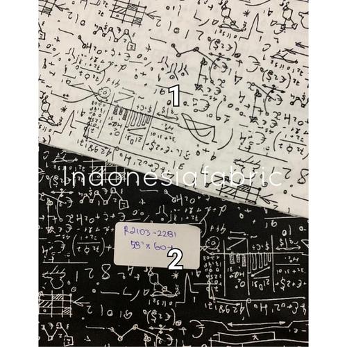 Foto Produk Kain bahan Katun Jepang Tokai senko motif Math - Nomor 1 dari Toko Kain Grosir