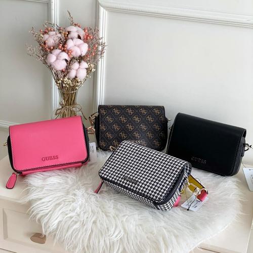 guess pink makeup bag