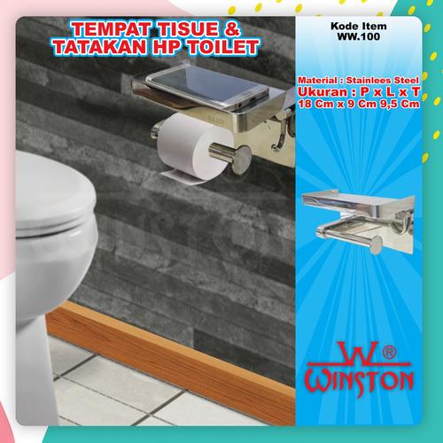 Foto Produk Rak Paper Holder/Tissue Toilet/Hp/Handuk Kecil Stainless 304 Winston dari WINSTON SUKSES ABADI