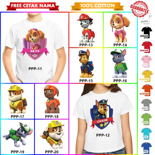 Foto Produk Kaos / Baju ANAK PAW PATROL 30 MOTIF (FREE TULISAN/NAMA) dari KaosEry