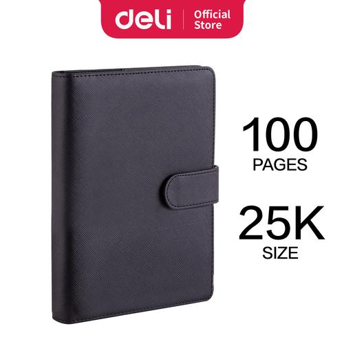 Foto Produk Deli loose-leaf notebook Buku Catatan 25k 210 * 145mm 100 lembar 315X - Hitam dari Deli Stationery