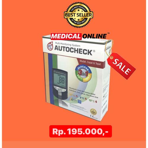 Foto Produk AUTOCHECK 3 FUNGSI ALAT CEK GULA DARAH, KOLESTROL & ASAM URAT MEDICAL dari Medical Online Indonesia