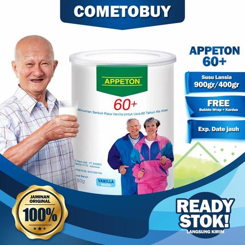 Foto Produk APPETON 60+ / Susu Lansia - Orang Tua (Vanilla) 450 Gram apeton 450gr dari cometobuy
